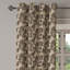 East Urban Home Vintage Grommet Curtain 2-Panel Window Drapes, 50", Beige Black-106353710