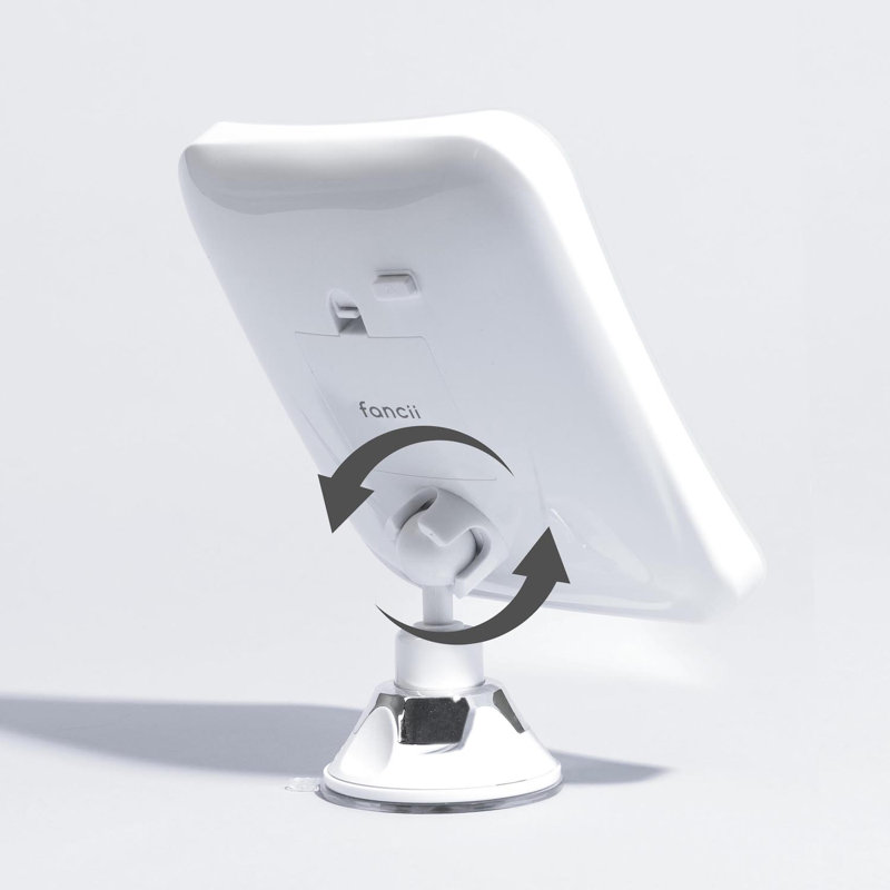 Sleek White 10X Magnification LED Wall Mounted Makeup Mirror