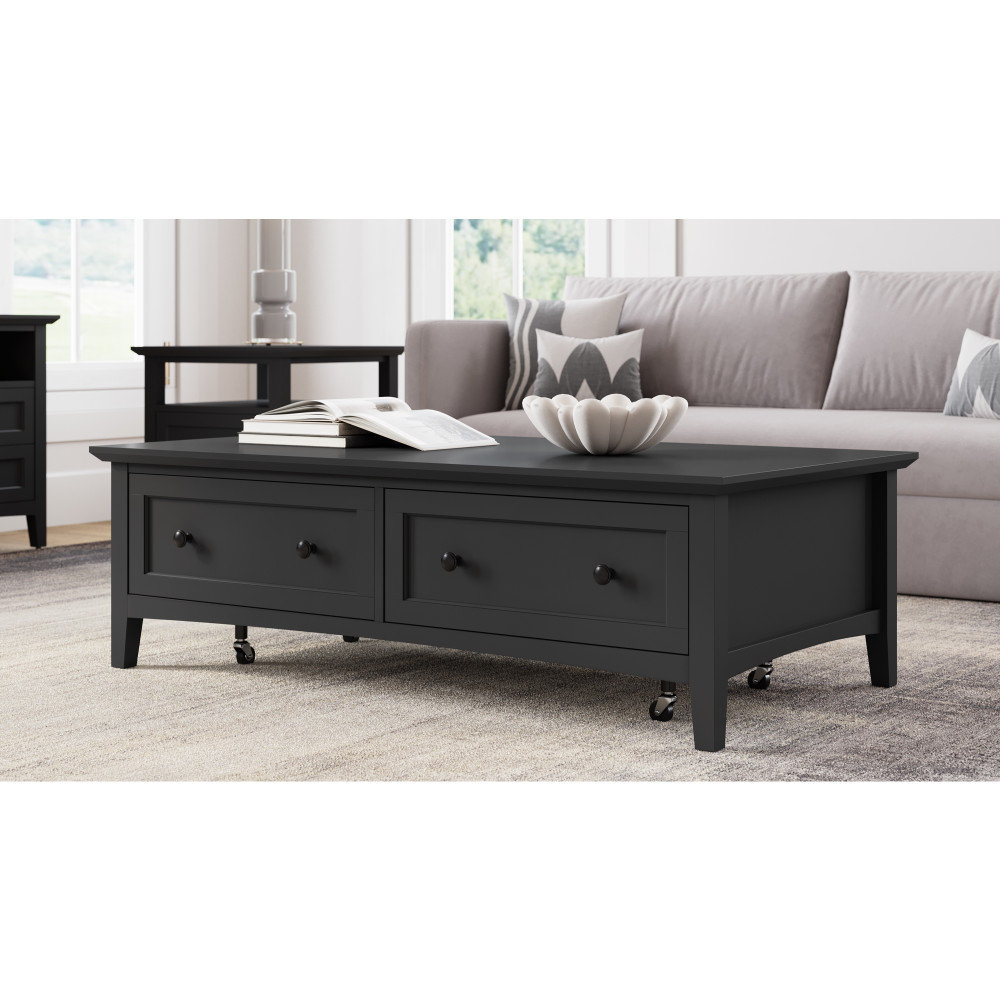 Renee 55" Mahogany Coffee Table, Black
