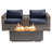 Dustie Fully Assembled 2 Person Seating Group With Firepit And Sunbrella Cushions-973675359