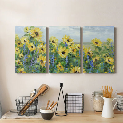 " Sunflower Fields Forever " 3 - Pieces