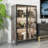 3-Tier Glass Door Display Case With LED Light