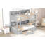 Lit superposé simple avec tablettes intégrées à côté des lits supérieur et inférieur et tiroir de rangement-1079487092
