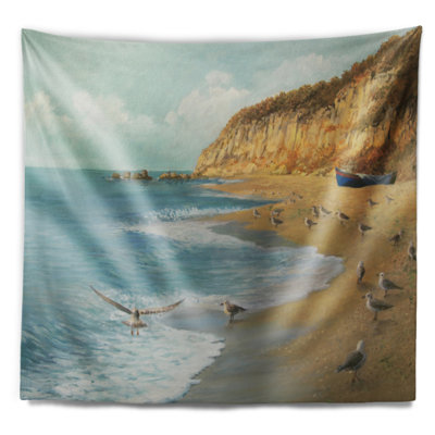 Paysage, tapisserie de plage calme