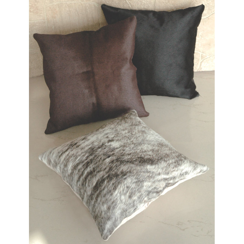 Dockray Cowhide Throw Pillow