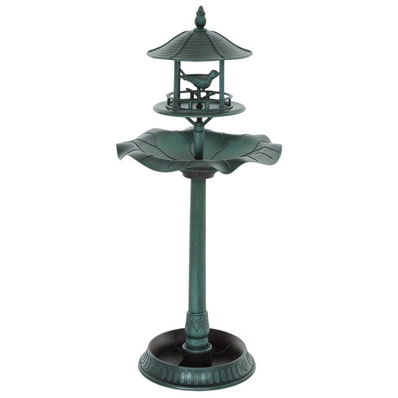 Plastic Pedestal@@Birdbath@@Column Birdbath