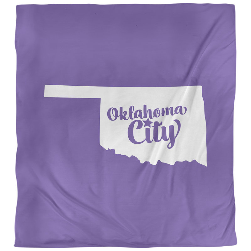 Housse de couette oklahoma city oklahoma, Housse de couette pour très grand lit, Mauve, Microfibre