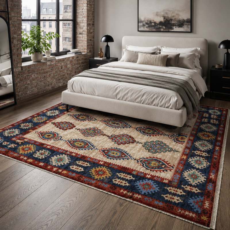 Oriental Cotton and Chenille Flatweave Area Rug, 200 x 300 cm