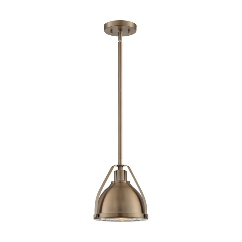 Ebru 1 - Light Unique/Statement Pendant, Burnished Brass, 9.13" H x 8.75" W x 8.75" D
