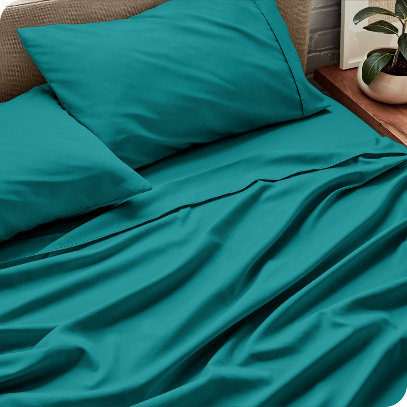 Bare Home Ultra-Soft Microfiber Sheet Set, Queen Sheet Set + 1 Fitted Sheet + 2 Pillowcases, Emerald