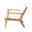 Fauteuils club d'extérieur en bois avec coussins bruns -, eau, siège à lattes ouvertes, capacité de poids de 300 lb, l 26,24 po x P 31,57 po H 2