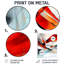 «Red Gray Shifting Ink Waters III», décor métallique moderne, impression métallique moderne-2050710872