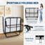 Lit pliant avec matelas, lit pliant portatif avec matelas en mousse à mémoire de forme de 4 po, lit d'invité pliable avec structure en métal