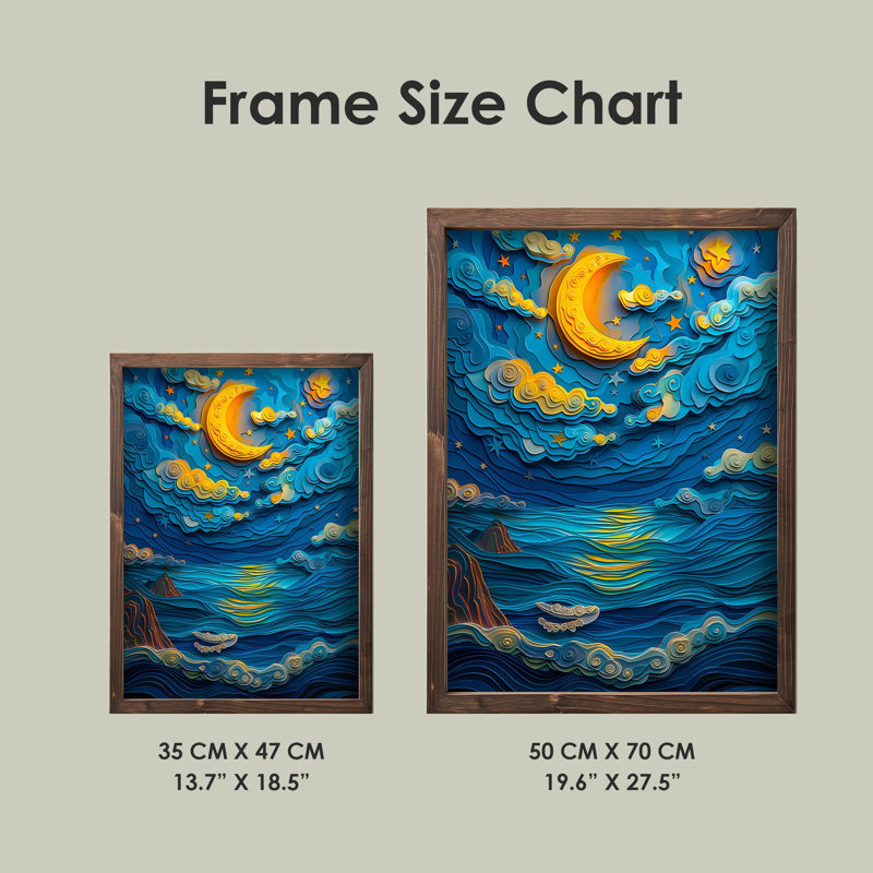 Elegant Decorative Framed MDF Painting, 19.7 x 27.6 x 0.1 inches | 100% MDF (3 mm Thick) with 100% Pine Wood Frame | UV Printed Art for Home Décor, Ideal for Living Room, Office & Gallery Wall Display