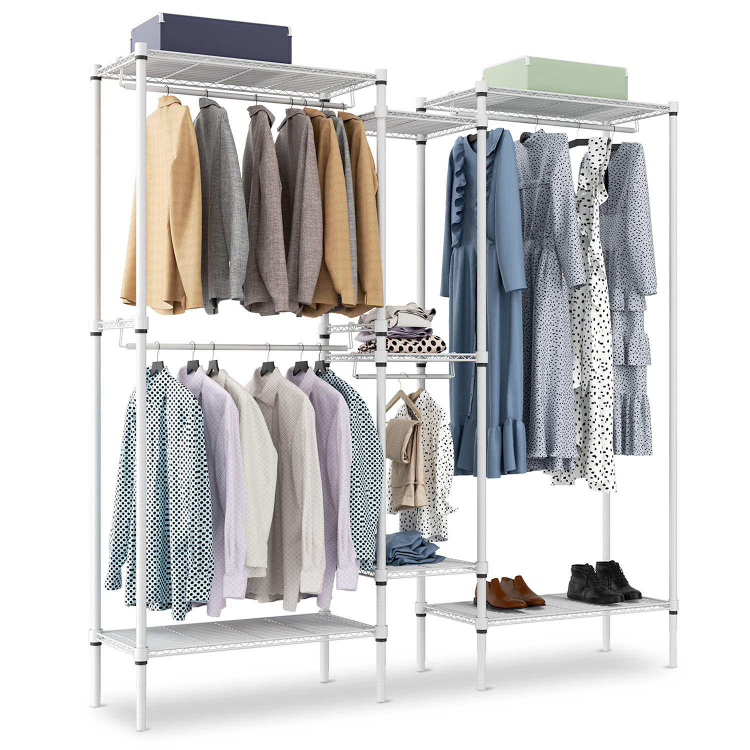 EnHomee Metal Shoe Rack for Entryway 6 Tier Closet Shoe Organizer