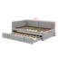 L-Shaped Upholstered Daybed With Pop Up Trundle And USB Ports-1461069336