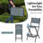 Folding Bar Stools Set Of 2 Backrest Humanized Footrest-302666419