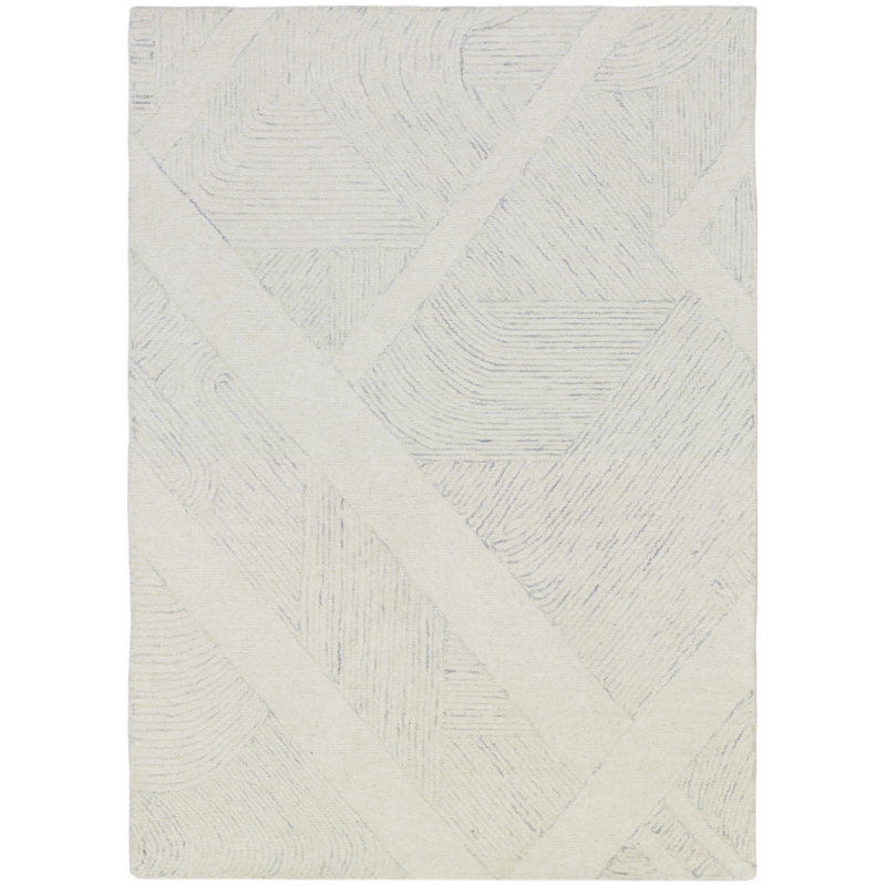 DKNY Pure Patterns 3'9" x 5'9" Ivory Grey Modern Indoor Rug, Gray, Rectangle 3'9" x 5'9"