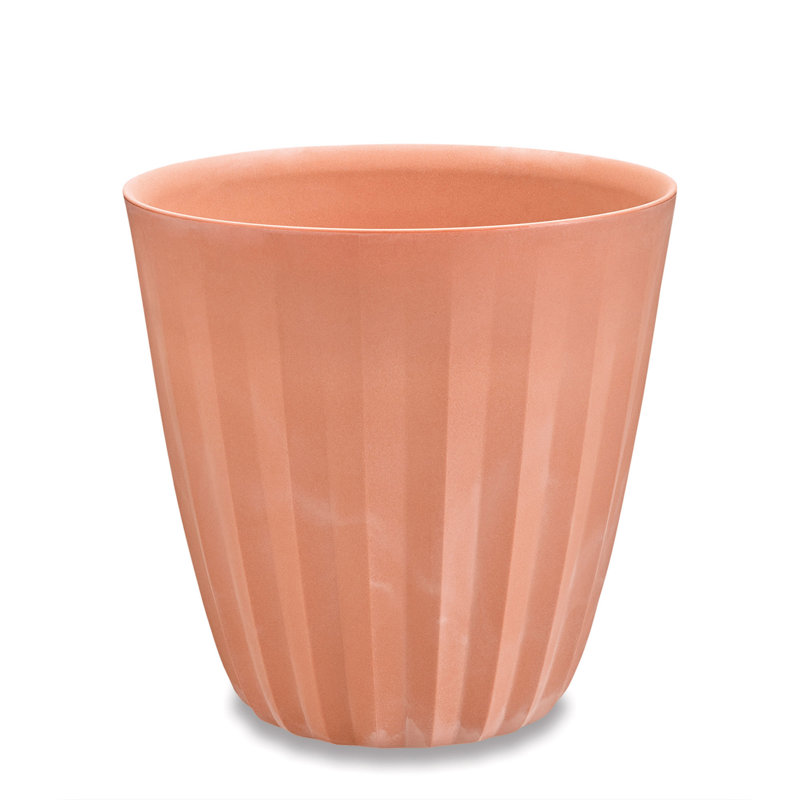 Pot à fleurs moderne Crescent Garden Pleat, Terre cuite vieillie, H 19 po x l 19 po x P 19 po
