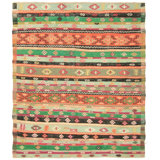 One-of-a-Kind Hand-Knotted 1960s 5'1" x 6' Wool Area Rug in Red/Brown/Gray/Green