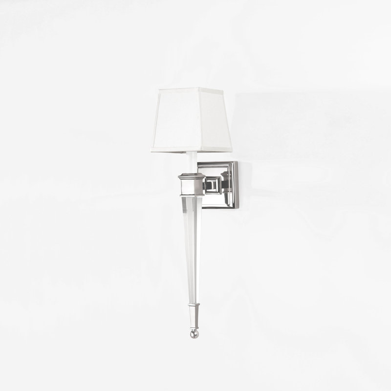 ARYA Crystal Sconce, Polished Nickel
