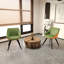 Ensemble de table basse 29,53 po en bois aggloméré et 2 chaises en polyuréthane, table de salle à manger intégrée au tambour et chaises en métal-1746822913