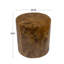 Table basse ronde de style tambour en bois massif
