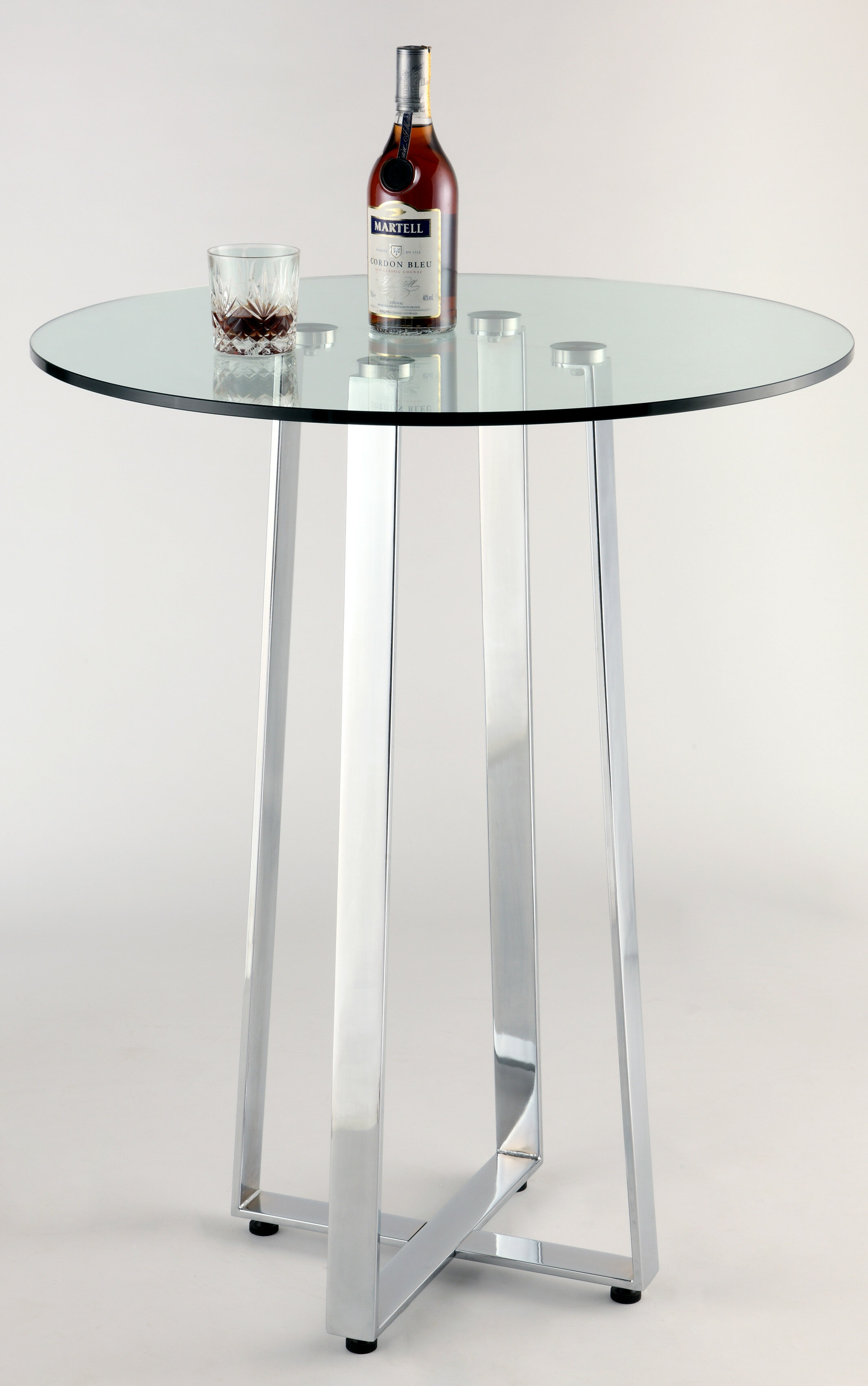 Orren Ellis Cerita Round Glass Top Metal Base Dining Table And Reviews Wayfair 0755