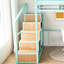 Lit mezzanine avec bureau et quatre escaliers Space