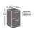2-Drawer Mobile Pedestal, Brown finish