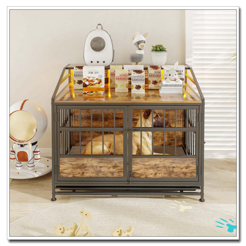 Chenil d'intérieur en bois multi-fonctions, H 29,92 po x l 19,69 po x P 31,5 po