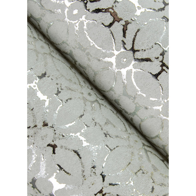 Khauta Metallic Wallpaper Roll, Silver