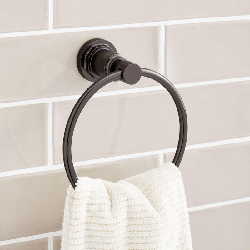 Greyfield 6-1/2" Wall Mounted Towel Ring, Gunmetal