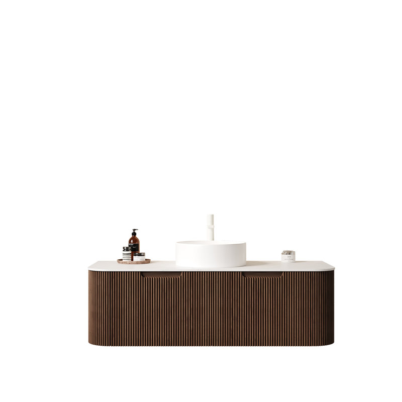 Wall-Mounted Bathroom Vanity With Sink