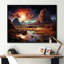 «Futur Cosmic Sunrise On Moon I», art mural de la planète espace-1988179975-1988179981