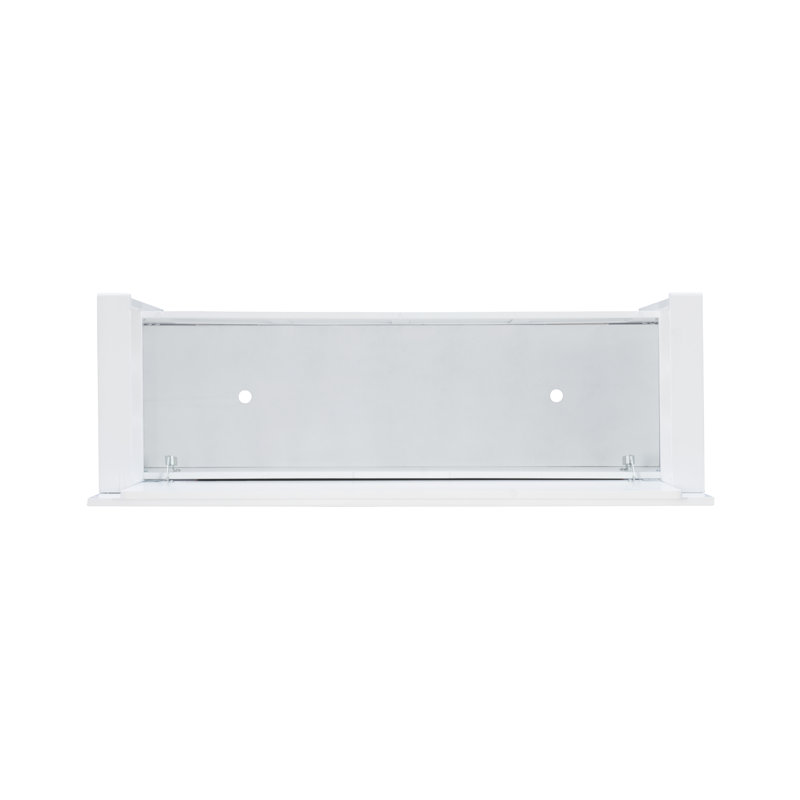 Glenn 50” Slat Back Hidden Storage Wood Bench with Flip Top Seat, White