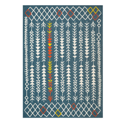 Tribu Bohemian Arrow Striped Indoor/Outdoor Performance Area Rug