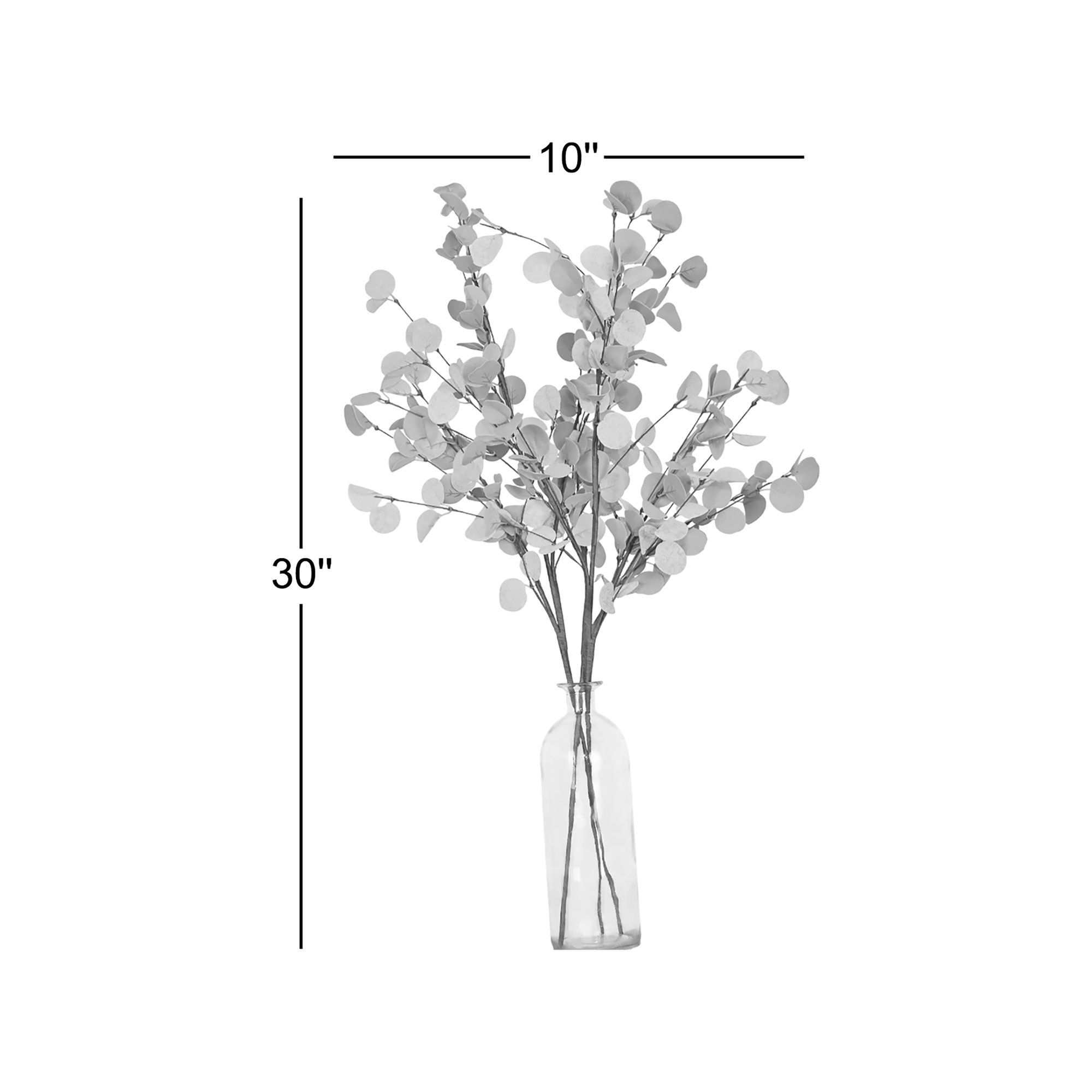 Artificial Farmhouse Floral Arrangement, Fall Eucalyptus Foliage Sprays With Long Stems For Vase Filler Table Decoration.