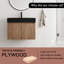 Meuble-lavabo simple avec plateau en résine 29,84 po Keonta