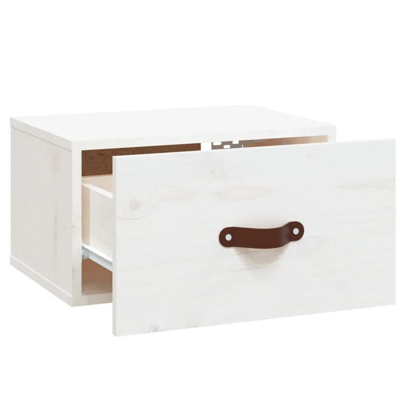Fresnes 40cm W Manufactured Wood Bedside Table, White