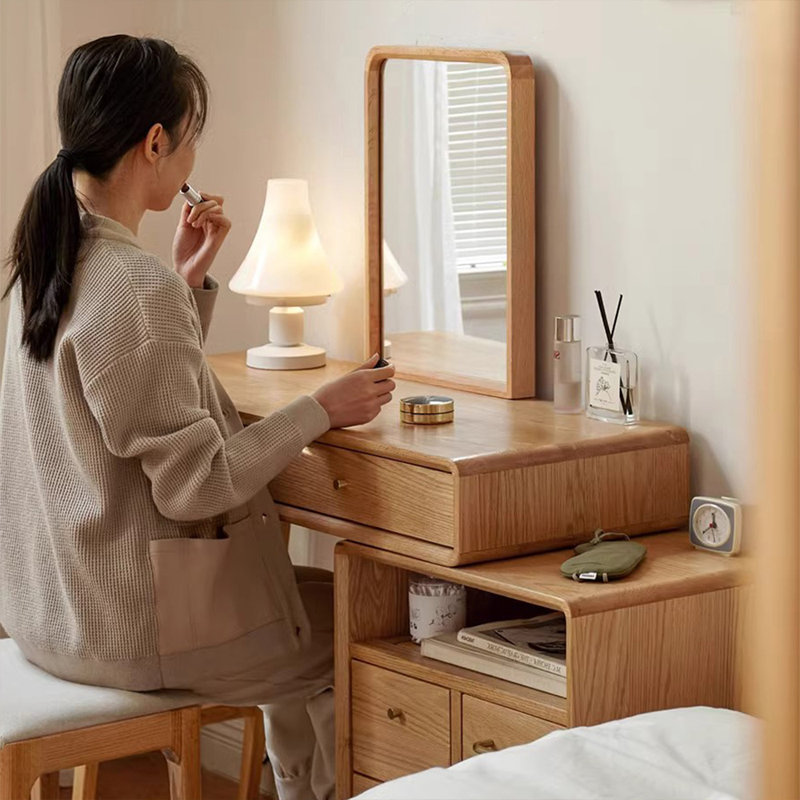 Coiffeuse avec miroir, 6 tiroirs