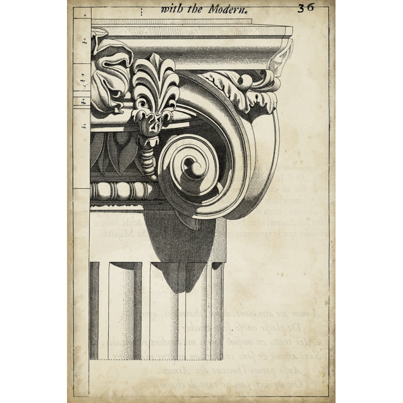 Architectural Composition III - Print on Canvas, 46 cm H x 30 cm W, Wrapped Canvas