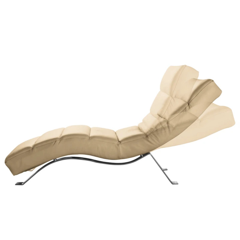 Edena Upholstered Chaise Lounge, Beige