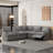 Power Recliner Corner Sofa with USB Ports and Power Socket-2142709286