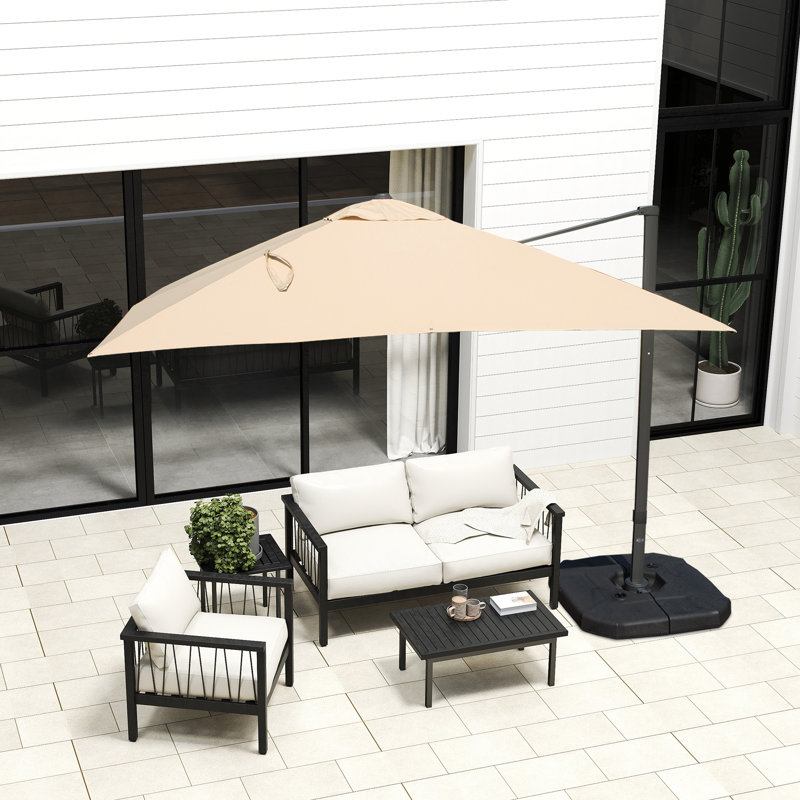 Parasol en porte-à-faux Shellise, Beige, 10 pi x 10 pi