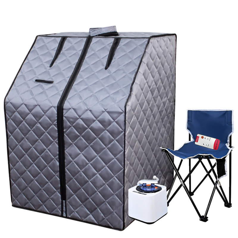 Home Tent For Relax - 1000W Steam Generator, 2L Capacity, Foldable Chair & Remote Portable Chamber Heater, Chair, Control
