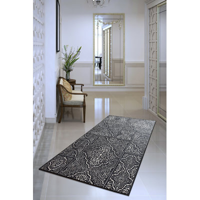 Durable Hall Carpet (23.6 x 55.1 inches), 100% Polyester, 0.2 in Pile Height | Antibacterial, Non-Slip Underside, Machine Washable | Perfect for Entryways & Living Rooms, Easy Care & Stylish Design