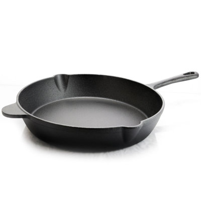General Store Addlestone 12-inch Preseasoned Round Cast Iron Frying Pan, Heavy-duty Skillet For Stovetop, Oven, Or Grill