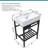 24"L x 16"W Freestanding Utility Sink Ceramic Rectangular Console Bathroom Sink Wall-mount Bathroom Basin with One Faucet Hole,Washboard,Stainless Steel Bracket-123705430-123705434