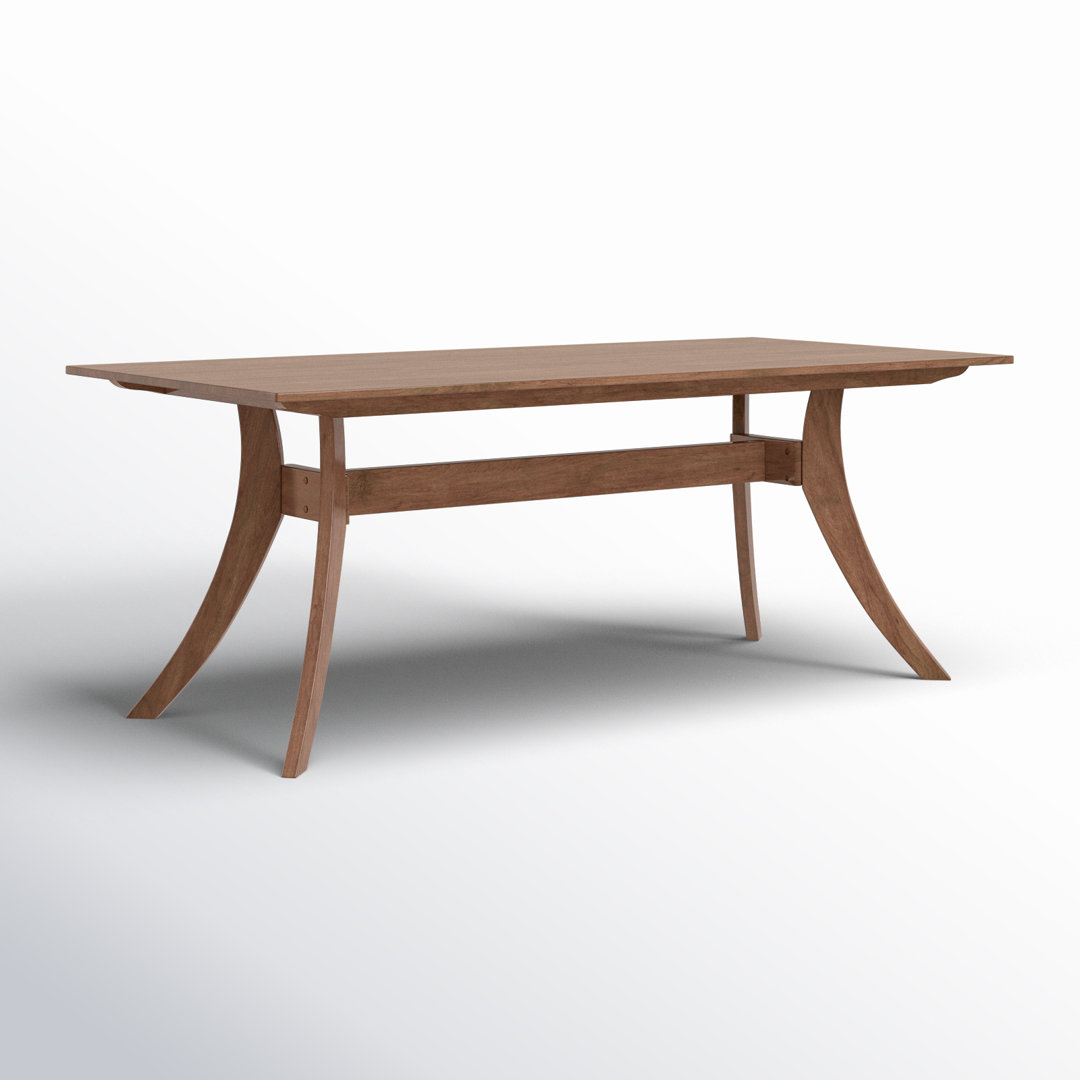 Ryelynn Walnut Solid Wood Dining Table George Oliver